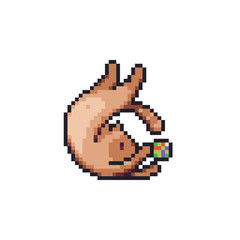 Fototapeta premium Pixel art cat