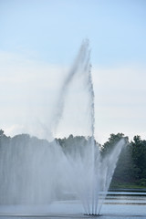 Water Fountain in the Wind