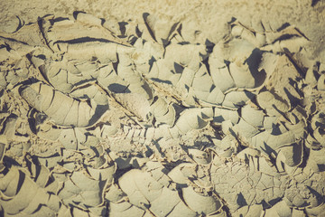 Dry cracked ground. global warming