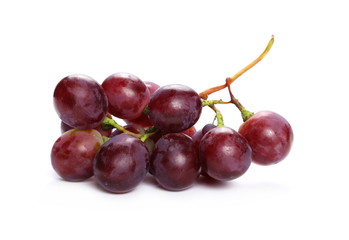 Cardinal grapes isolated on white background