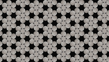 Illustration Art of Beautiful Illusion Kaleidoscope Seamless Pattern in Monochrome or Monotone Black and White Color for Textile, Background, Backdrop, or Wallpaper.