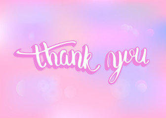 Thank you phrase geometric banner. Vector illustration.