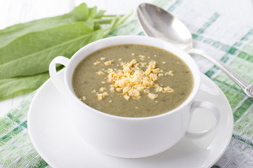 Cream soup from sorrel