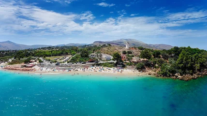 Foto op Canvas Bird View Panorama met Guidaloca strand. Scopello, Castellammare del Golfo, Sicilië, Italië. Natuur, Parken, Outdooractiviteiten, Stranden © dpVUE .images