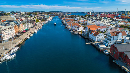 Fototapeta na wymiar Aerial view of Haugesund, Norway.