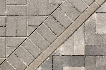 surface paved with road tiles