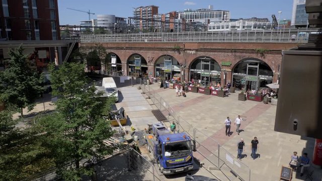 Workers set up to repair riverside Leeds