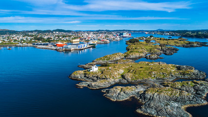 Fototapeta premium Aerial view Haugesund, Norway.