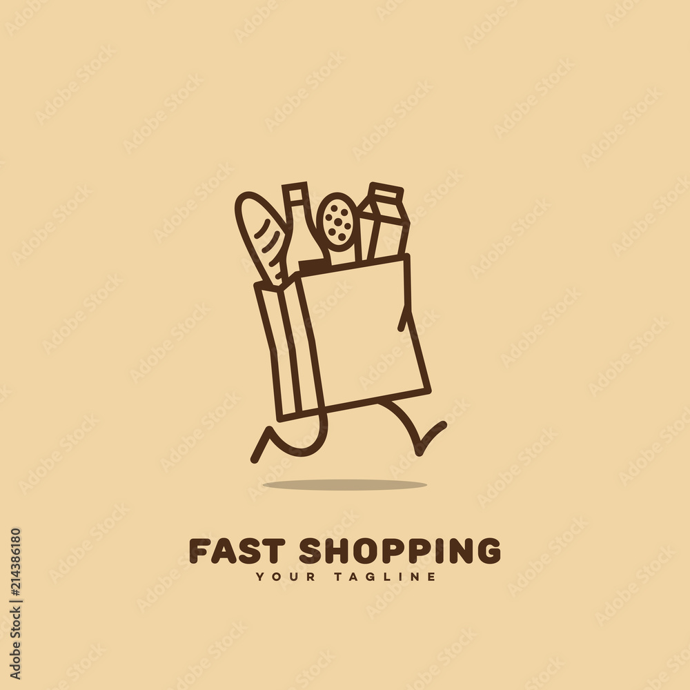 Poster Fast shopping logo