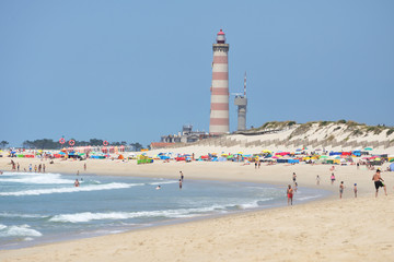 Situated on the coastal Praia da Barra, at the southern margin of the Ria de Aveiro, it is the tallest lighthouse in Portugal