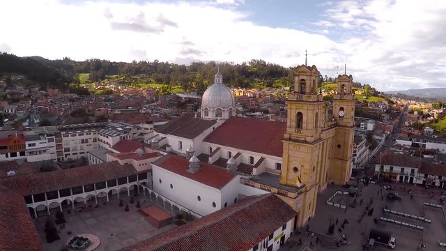 basilica church Town province Colombia Chiquinquir&aacute; Inglesia Basilica Parque Monasterio 