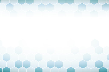 white background with abstract blue hexagons