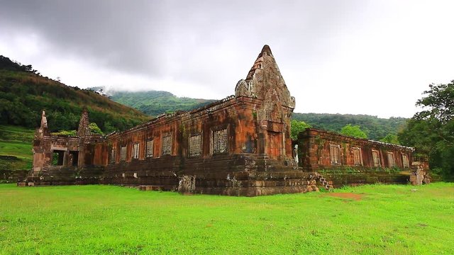 Vat Phou or Wat Phu is the UNESCO world heritage site where is a ruined Khmer Hindu temple in the Khmer Empire located in the capital of the Champasak, Laos.