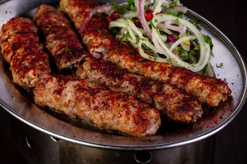 Grilled meat kebab