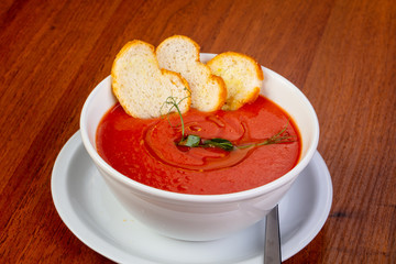 Delicious gaspacho soup