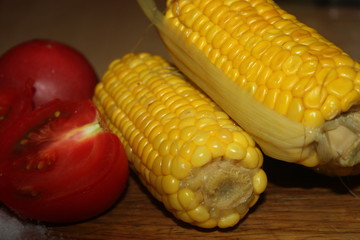 corn and tomato