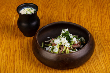 Okroshka cold soup