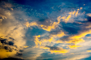 Naklejka na ściany i meble abstract sunset clouds
