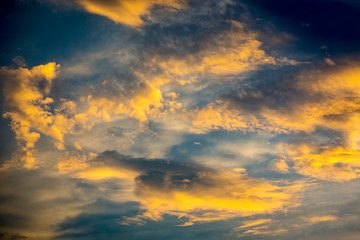Fototapeta na wymiar evening sky after sunset