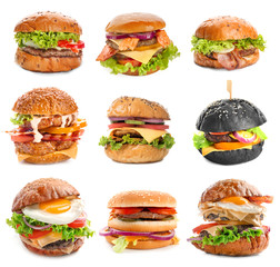 Tasty beef burger, isolated on white