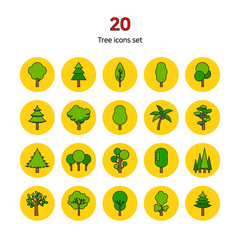 Tree icons set.