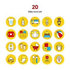 Baby icons set.