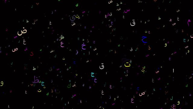 Flying Arabic Letters 4K
