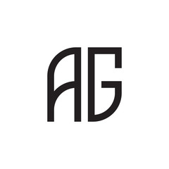 two letter ag monogram logo