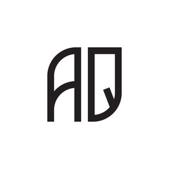 two letter aq monogram logo