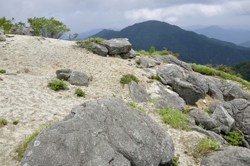 Fototapeta na wymiar 白谷丸展望台より雁ヶ腹摺山