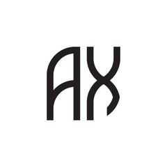 two letter ax monogram logo