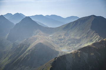 Summer hike in the slovakia tatra. Beautiful landscapes and mountains.