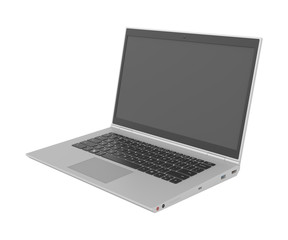 3D model of laptop isolated on white background