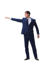 Young businessman isolated on white background 