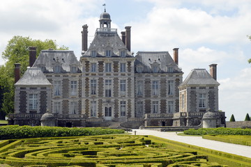 Château de Balleroy (XVIIe siècle) édifié par l'architecte Mansart, jardins dessinés par Le...