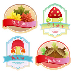 cute autumn label