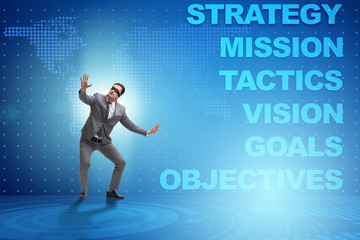 Businessman cannot understand corporate strategy