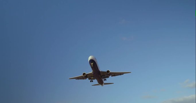 Airplane Landing at Heathrow International Airport.