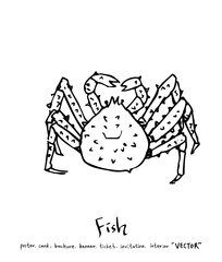 해산물 일러스트 / 손으로 그린 수산물 그림