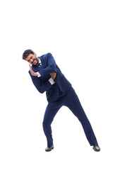 Young businessman isolated on whie background 