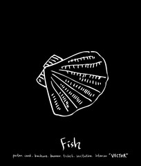 해산물 일러스트 / 손으로 그린 수산물 그림