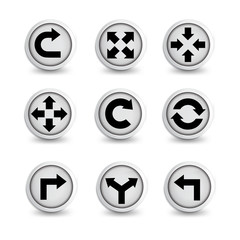 Arrow icon set vector template. icon sign element