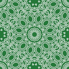 Beautiful tablecloth. Seamless lace pattern with geometric, floral element. Vector illustration.