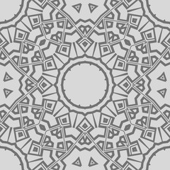 Obraz premium Beautiful tablecloth. Seamless lace pattern with geometric, floral element. Vector illustration.