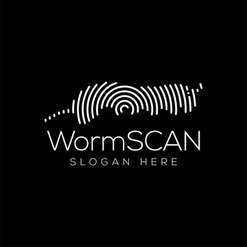 Worm Scan Technology Logo vector Element. Animal Technology Logo Template