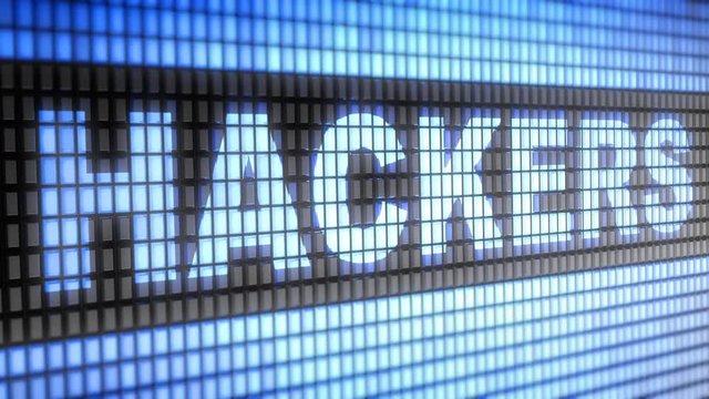 Hackers. Looping footage has 4K resolution. Encoder Prores 4444.