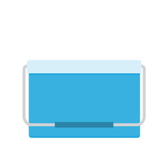 Freezer-bag in blue color. Cooler bag. Isolated vector illustration on white background.