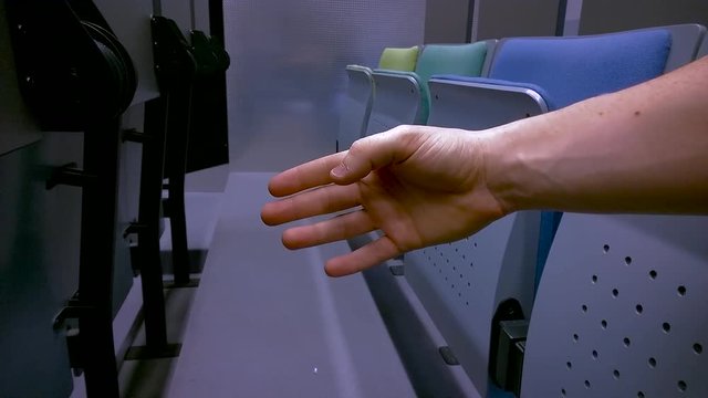 A Sleight Of Hand Magic Coin Trick Where The Coin Is Pulled Out Of The Air.