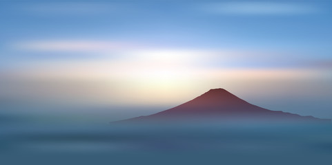 Fototapeta premium 富士山 日本 風景 背景