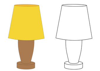 Obraz premium Lamp. Coloring page. Vector illustration.